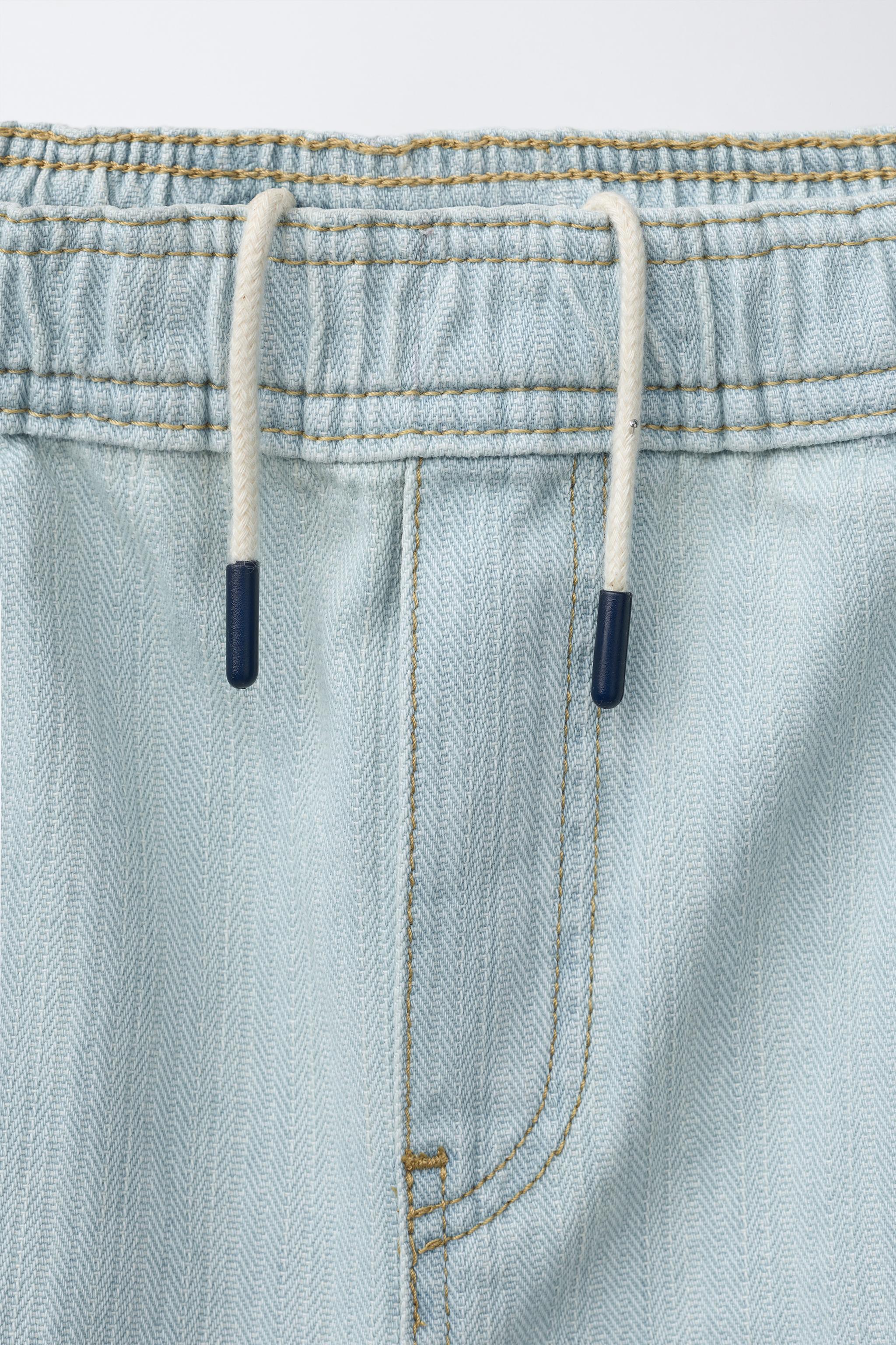 JACQUARD BALLOON JEANS